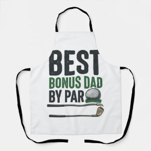 Best Bonus Dad by Par Golf Shirt Design_1 Apron