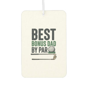Best Bonus Dad by Par Golf Shirt Design_1 Car Air Freshener