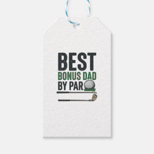 Best Bonus Dad by Par Golf Shirt Design_1 Gift Tags