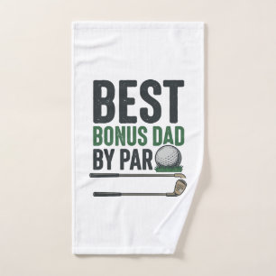 Best Bonus Dad by Par Golf Shirt Design_1 Hand Towel