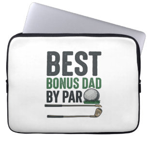 Best Bonus Dad by Par Golf Shirt Design_1 Laptop Sleeve