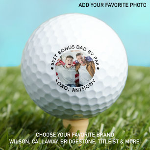 Best BONUS DAD By Par Personalised Photo Golf Balls
