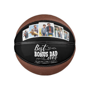 Best Bonus Dad Ever Family Photos Father's Day Mini Basketball