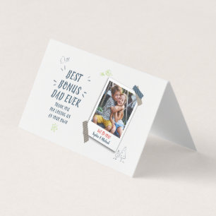 Best Bonus Dad Ever Fathers Day Kids Photo