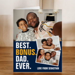 Best Bonus Dad Ever Fathers Day Personalised Card