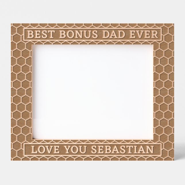    Best Bonus Dad Ever Love You Stepfather Custom Etched Frames (Front)