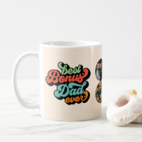 Best Bonus Dad Ever Retro Father's Day Four Photo