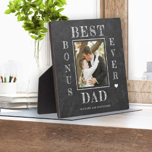 Best bonus dad ever stepdad Father's Day photo Plaque