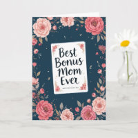 Best Bonus Mum Ever Floral Modern Mothers Day