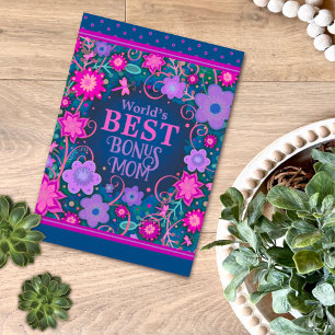 Best Bonus Mum Floral Pretty Unique Mother’s Day Card