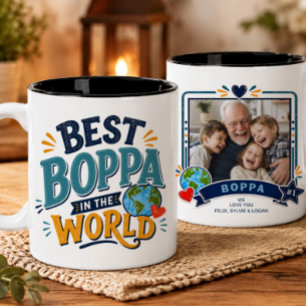 Best Boppa in the World Photo Mug