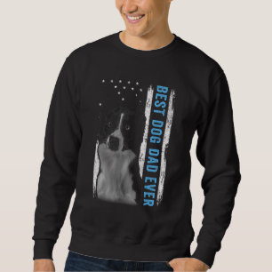 Best Border Collie Dad Ever American Flag Dog Dad Sweatshirt