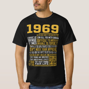 Best Born in 1969 Facts for Mens, Womens, Bday Gif T-Shirt