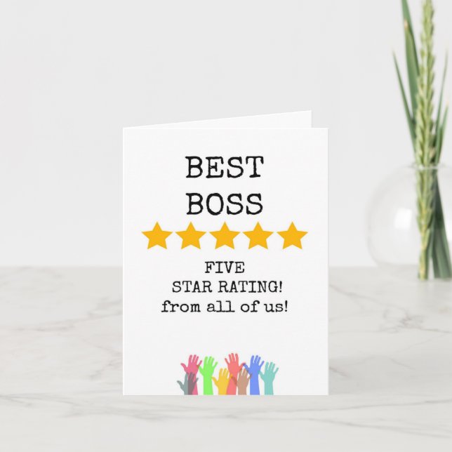 Best Boss, Appreciation Card (Front)