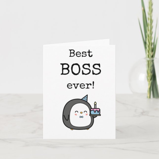 Best Boss, Appreciation Card, Cute  Card (Front)