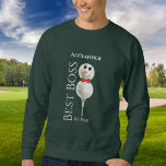 Best Boss by Par :Golf Ball Snowman  Red Bowtie Sw Sweatshirt<br><div class="desc">Best Boss by Par: Golf Ball Snowman with Red Bowtie,  Perfect gift for golfer  winter holiday Christmas Party shirt</div>