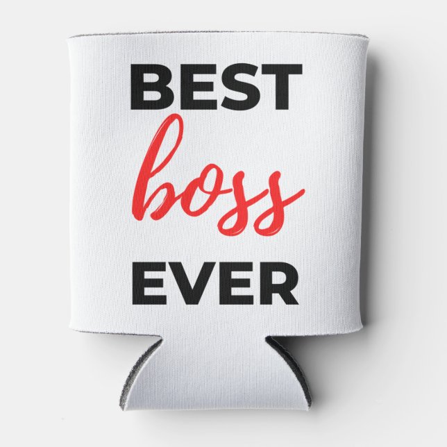 Best Boss Ever 2 Can Cooler (Front)