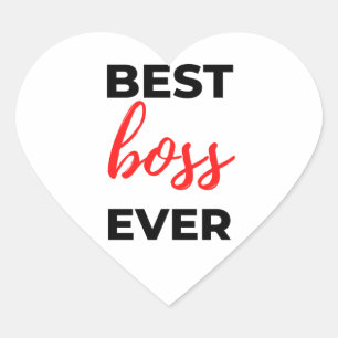 Best Boss Ever 2 Heart Sticker