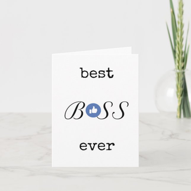 Best Boss Ever Appreciation Card Simple (Front)