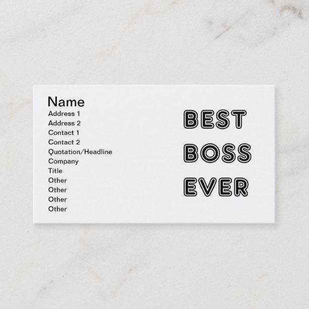 Best Boss Business Cards | Zazzle AU