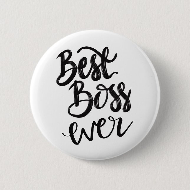 Best boss ever button badge (Front)