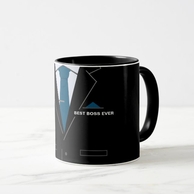 Best Boss Ever Coffee Mug Your Business Gift (Front Right)