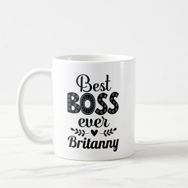 Best Boss Ever Gift Idea Coffee Mug (Left)