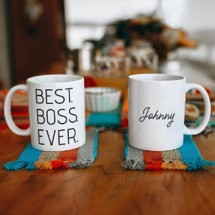 Best Boss Ever, Personalized Office Appreciation Coffee Mug