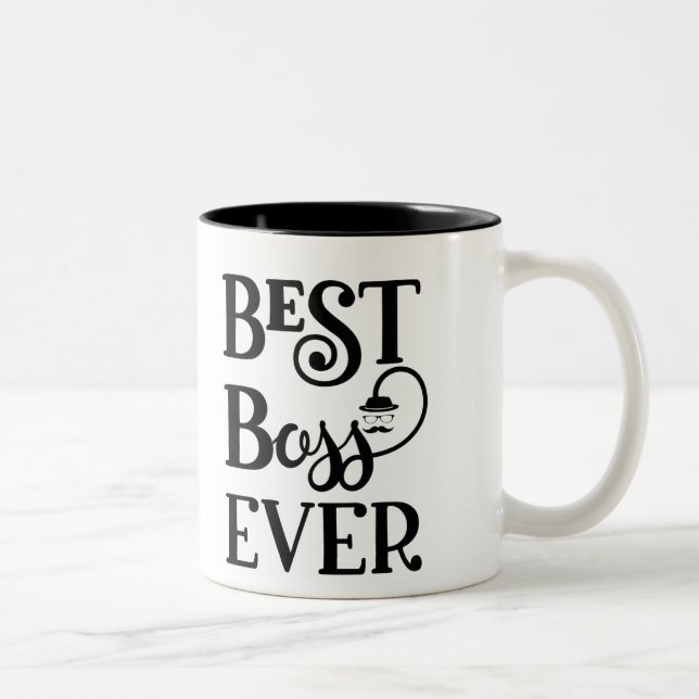 Best Boss Ever Two-Tone Coffee Mug (Right)