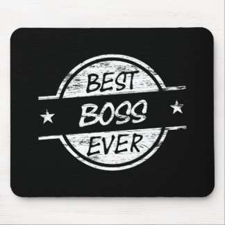 Best Boss Ever White Mouse Pad