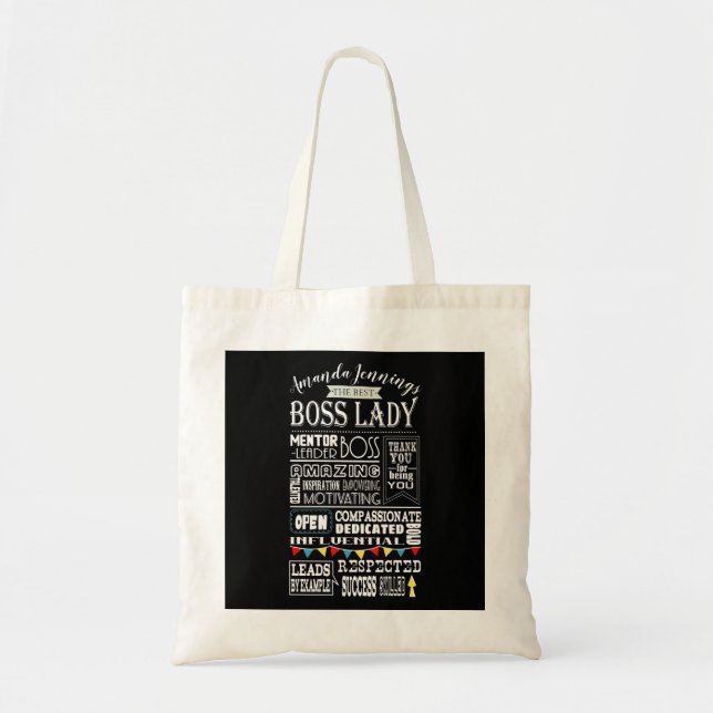 best Boss lady bag, customise with name Tote Bag (Front)