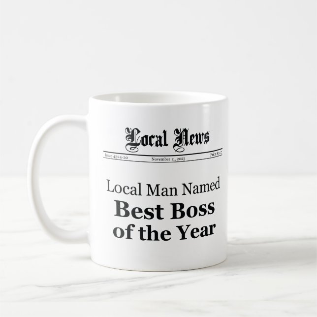 Best Boss of The Year Coffee Mug - Men Version (Left)
