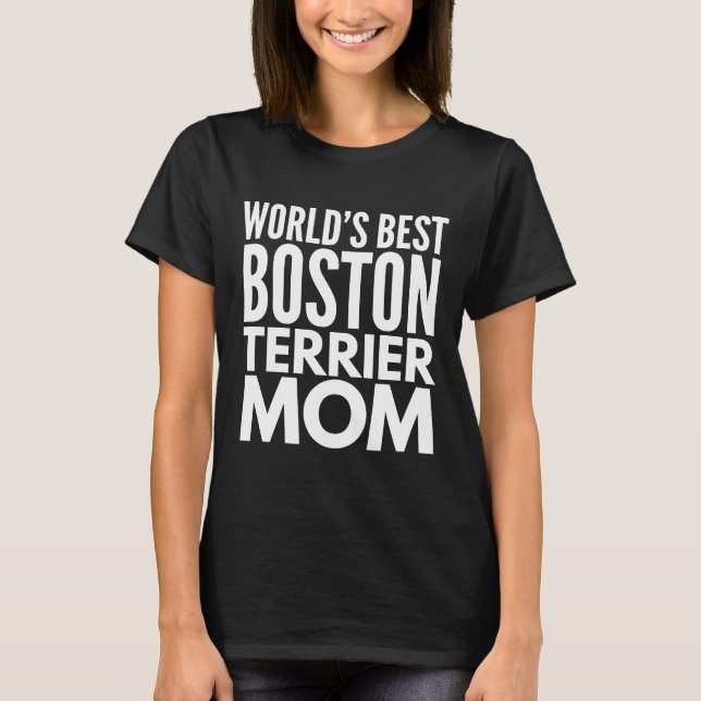 Best Boston Terrier Mum Fitted Scoop T-Shirt (Front)