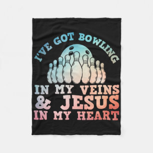 Best Bowling Design For Men Women Jesus Christian Fleece Blanket
