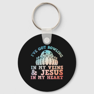 Best Bowling Design For Men Women Jesus Christian Key Ring