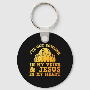 Best Bowling Design For Men Women Jesus Christian Key Ring
