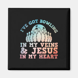 Best Bowling Design For Men Women Jesus Christian  Magnet