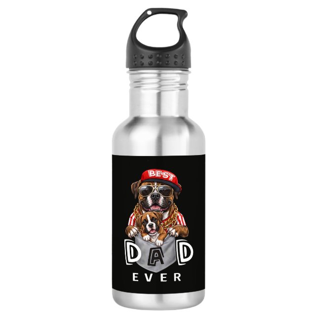 Best Boxer Dad Ever 532 Ml Water Bottle (Front)