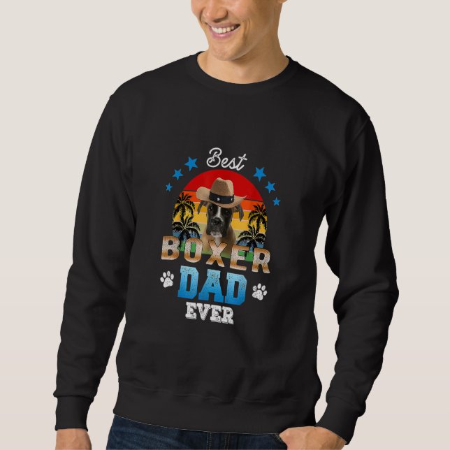 Best Boxer Dad Ever Best Dad Dog   Men Sweatshirt (Front)