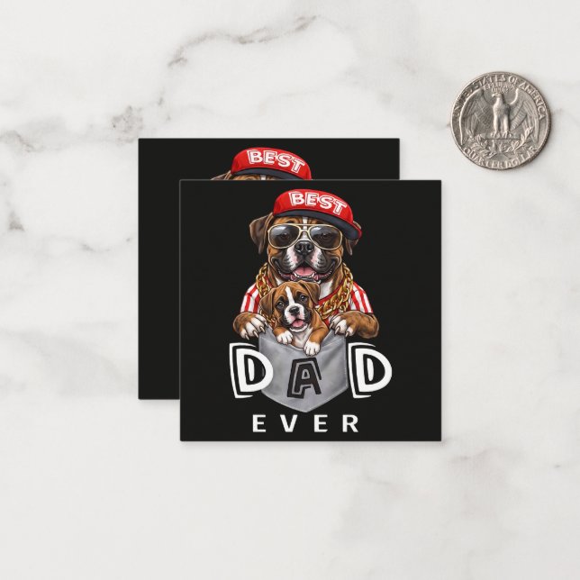 Best Boxer Dad Ever Card (Front/Back In Situ)