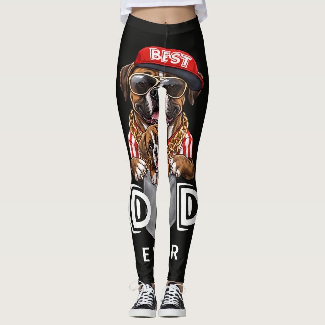 Best Boxer Dad Ever Leggings (Front)