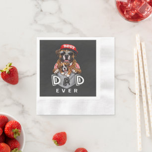 Best Boxer Dad Ever Napkin