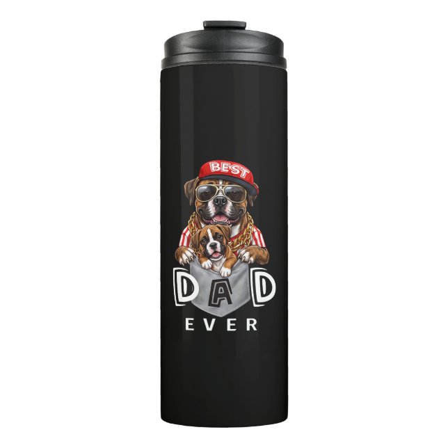 Best Boxer Dad Ever Thermal Tumbler (Front)