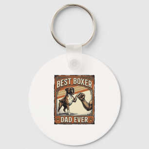 Best Boxer Dad Ever Vintage Dog Dad Key Ring