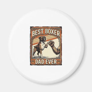 Best Boxer Dad Ever Vintage Dog Dad Magnet