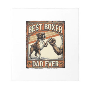 Best Boxer Dad Ever Vintage Dog Dad Notepad