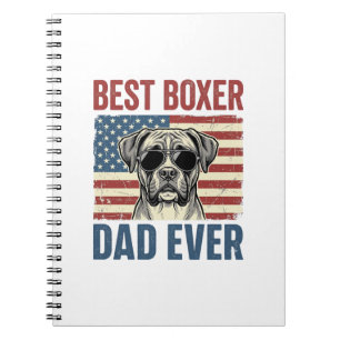 Best Boxer Dad Ever Vintage Dog Notebook