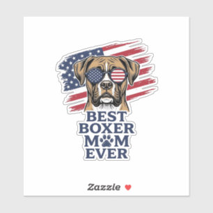 Best Boxer Mum Ever Patriotic Dog Shirt Design_1