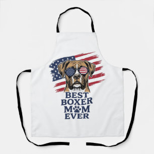 Best Boxer Mum Ever Patriotic Dog Shirt Design_1 Apron