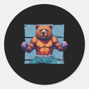 Best Boxing Art For Men Women Gloves Boxing Sport Classic Round Sticker